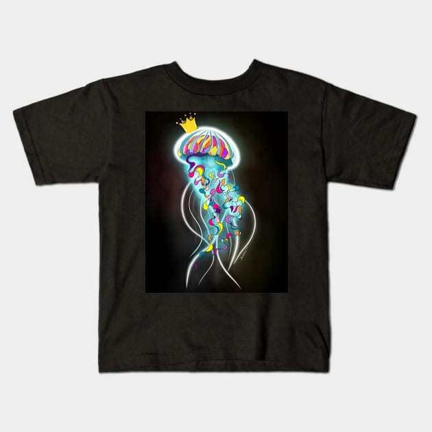 Beautiful colorful Jellyfish Kids T-Shirt by Elisabeth Sandikci